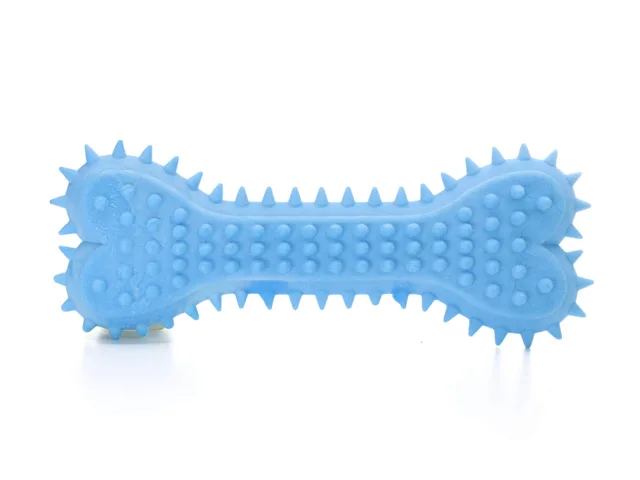 Vsepropejska Bea gumová kost pro psa | 15 cm Barva: Modrá