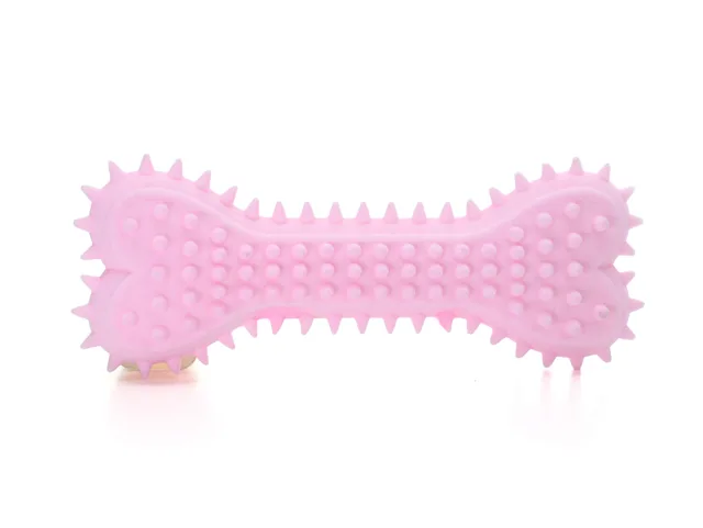 Vsepropejska Bea gumová kost pro psa | 15 cm Barva: Růžová