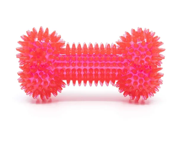 Vsepropejska Bina gumová kost pro psa | 16 cm Barva: Červená
