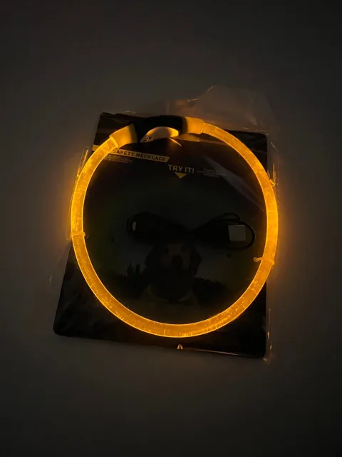Vsepropejska Blesk LED nabíjecí obojek pro psa Barva: Oranžová, Obvod krku: 50 cm