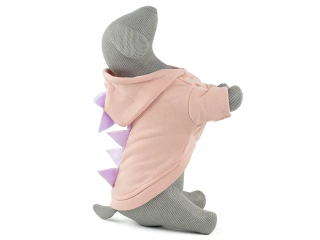Vsepropejska Dino mikina pro psa s kapucí Barva: Růžová, Délka zad (cm): 25, Obvod hrudníku: 32 - 38 cm