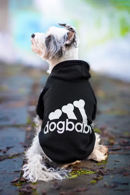 Vsepropejska DogBaby bavlněná mikina pro psa Barva: Černá, Délka zad (cm): 25, Obvod hrudníku: 30 - 36 cm