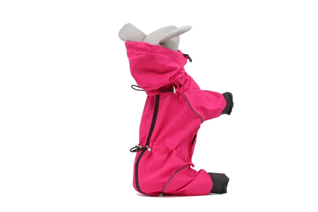 Vsepropejska DryPro pláštěnka pro psa na ZIP Barva: Růžová, Délka zad (cm): 58, Obvod hrudníku: 84 - 90 cm