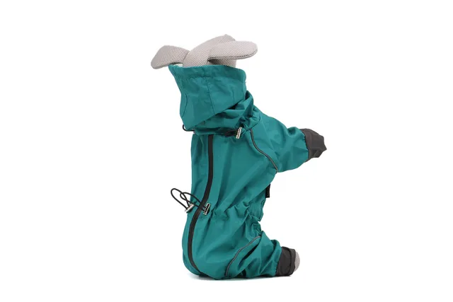 Vsepropejska DryPro pláštěnka pro psa na ZIP Barva: Tyrkysová, Délka zad (cm): 31, Obvod hrudníku: 48 - 52 cm