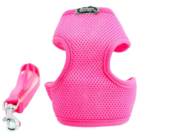 Vsepropejska Fuksa postroj pro psa s vodítkem Barva: Tmavě růžová, Obvod hrudníku: 20 - 34 cm