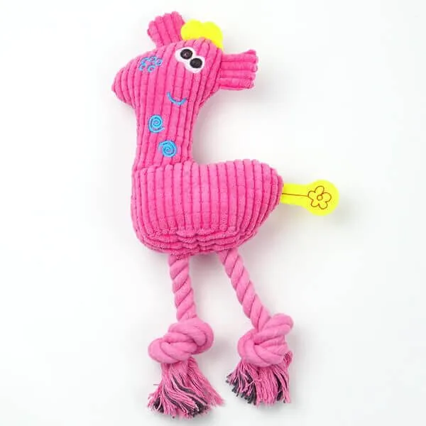 Vsepropejska Giraffe plyšová žirafa pro psa | 21 cm Barva: Růžová