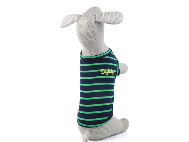 Vsepropejska GoldDog pruhované tričko pro psa Barva: Modro-zelená, Délka zad (cm): 21, Obvod hrudníku: 30 - 33 cm