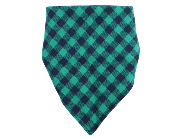 Vsepropejska Hansel zeleno-modrý  károvaný šátek pro psa Obvod krku: 29 - 40 cm