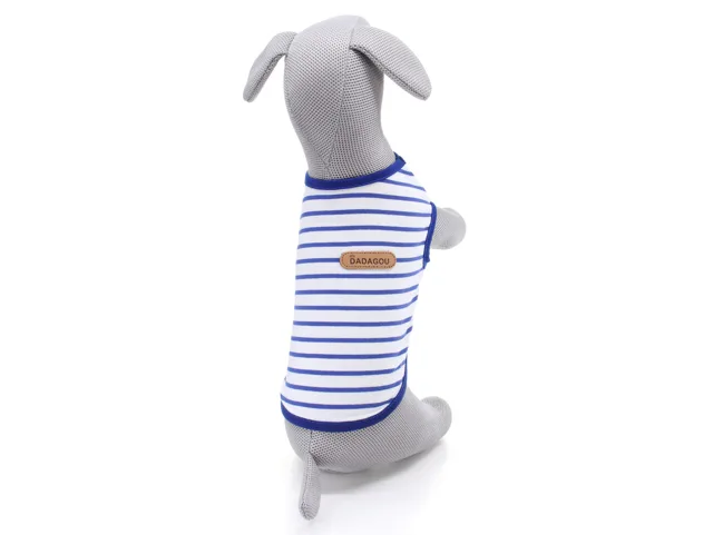 Vsepropejska Kamar pruhované tričko pro psa Barva: Modrá, Délka zad (cm): 18, Obvod hrudníku: 26 - 28 cm