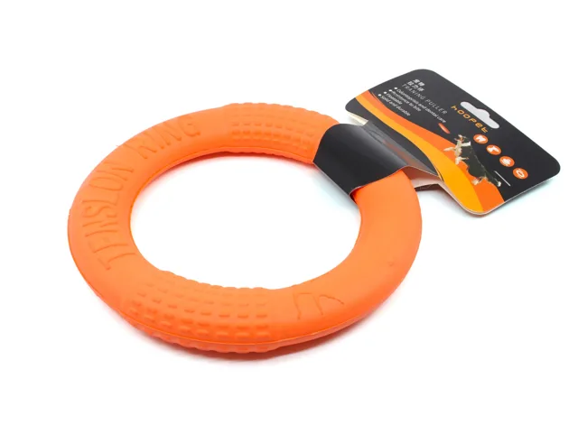 Vsepropejska Kif gumové přetahovalo pro psa | 17 cm Barva: Oranžová, Průměr: 27 cm