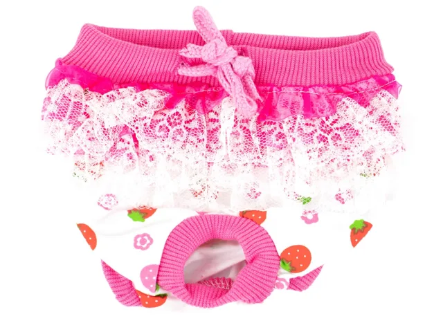 Vsepropejska Lace růžové hárací kalhotky pro psa Obvod slabin (cm): 36 - 50