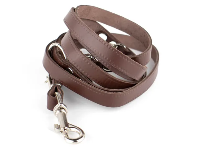 Vsepropejska Leather kožené přepínací vodítko pro psa | 220cm Barva: Hnědá, Délka vodítka: 220 cm