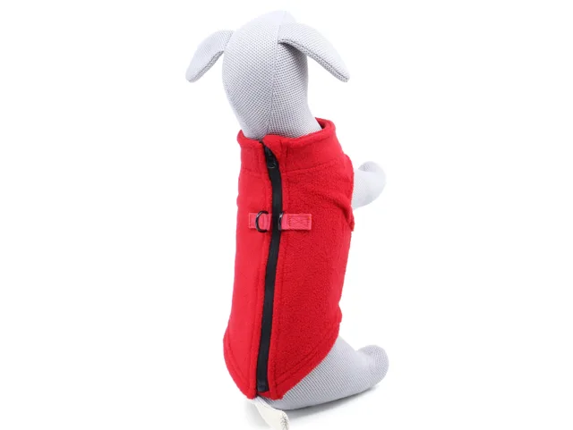 Vsepropejska Lonato fleecová mikina pro psa na ZIP Barva: Červená, Délka zad (cm): 23, Obvod hrudníku: 30 - 34 cm