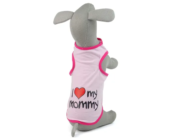 Vsepropejska Mommy letní tričko pro psa Barva: Růžová, Délka zad (cm): 21, Obvod hrudníku: 30 - 33 cm