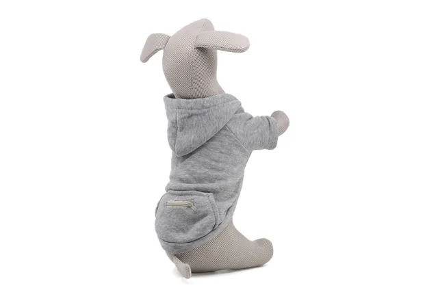 Vsepropejska Pocket mikina pro psa s kapsou Barva: Šedá, Délka zad (cm): 35, Obvod hrudníku: 42 - 48 cm