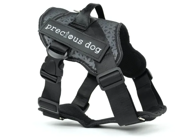 Vsepropejska Precious šedý postroj pro psa | 54 – 95 cm Barva: Šedá, Obvod hrudníku: 66 - 76 cm