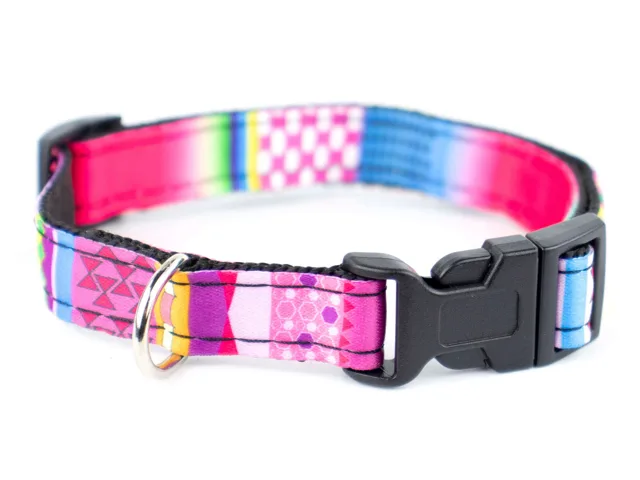 Vsepropejska Rainbow obojek pro psa | 28 – 44 cm Barva: Růžová