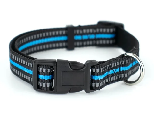 Vsepropejska Reflex obojek pro psa | 27 - 54 cm Barva: Černo-modrá, Obvod krku: 27 - 42 cm