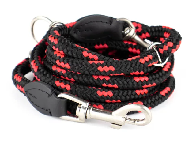 Vsepropejska Rope přepínací vodítko pro psa | 220 cm Barva: Černo-červená, Šířka vodítka: 1 cm