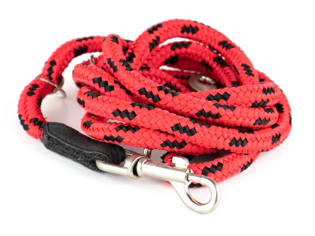 Vsepropejska Rope přepínací vodítko pro psa | 220 cm Barva: Červená, Šířka vodítka: 0,6 cm