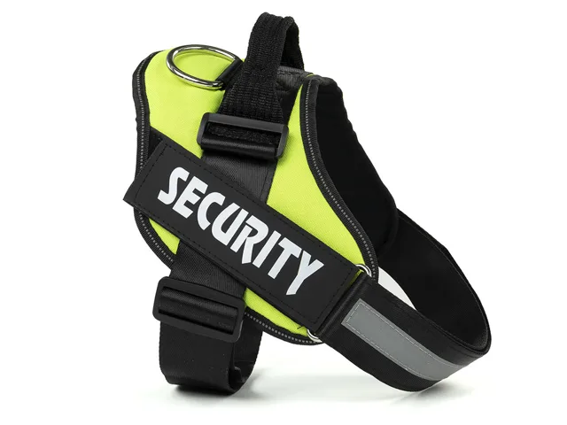 Vsepropejska Security žlutý postroj pro psa | 51 – 115 cm Barva: Žlutá, Obvod hrudníku: 56 - 73 cm