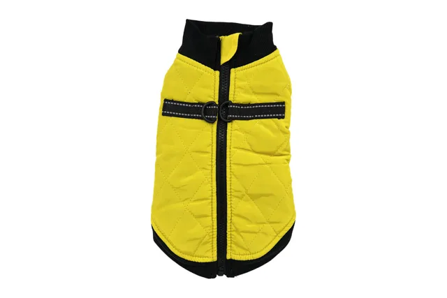 Vsepropejska Shield zimní bunda pro psa na ZIP Barva: Žlutá, Délka zad (cm): 42, Obvod hrudníku: 44 - 50 cm