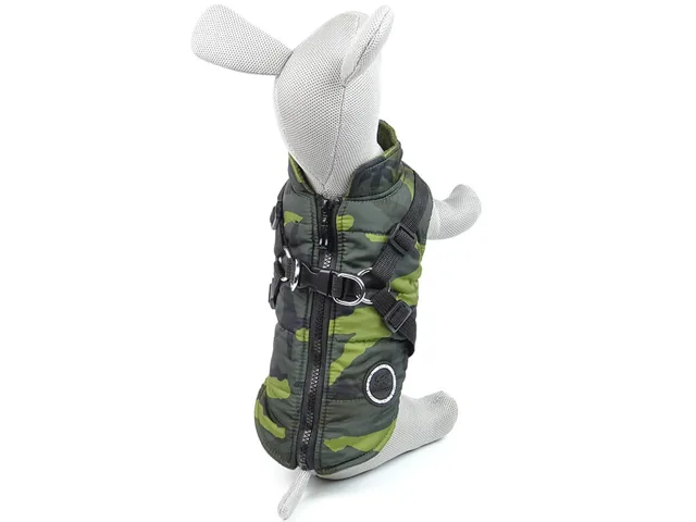 Vsepropejska Soldier maskáčová bunda pro psa na ZIP Barva: Zelená, Délka zad (cm): 40, Obvod hrudníku: 46 - 55 cm