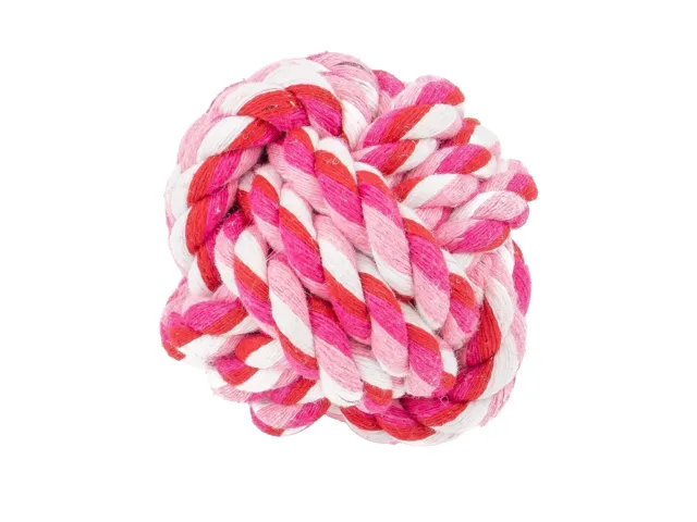 Vsepropejska Tin zapletené míčky pro psa | 8 cm Barva: Červená, Průměr: 8 cm