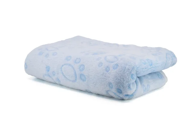 Vsepropejska Tulda fleecová deka s tlapkami pro psa Barva: Modrá, Rozměr (cm): 75 x 50