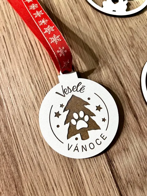 Vsepropejska Veselé Vánoce Vánoční pes ozdoba 7 Rozměr (cm): 8