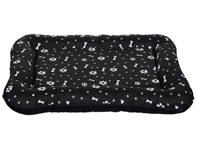 Vsepropejska Washable černá matrace pro psa s potiskem na ZIP Barva: Černá, Rozměr (cm): 105 x 85