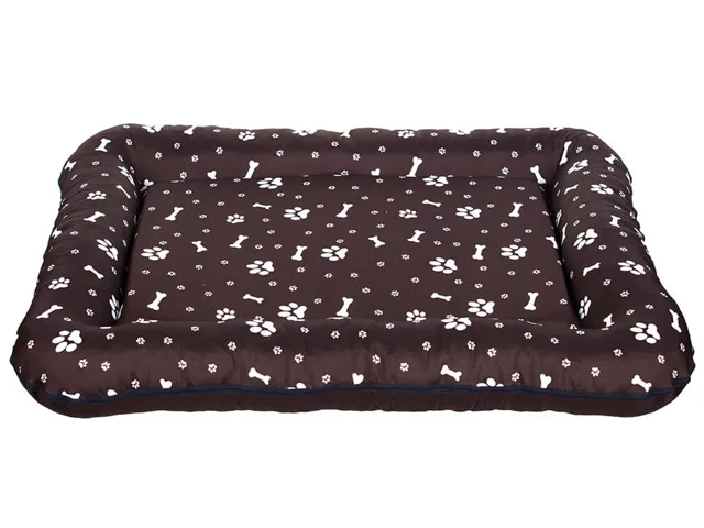 Vsepropejska Washable hnědá matrace pro psa s potiskem na ZIP Barva: Hnědá, Rozměr (cm): 105 x 85