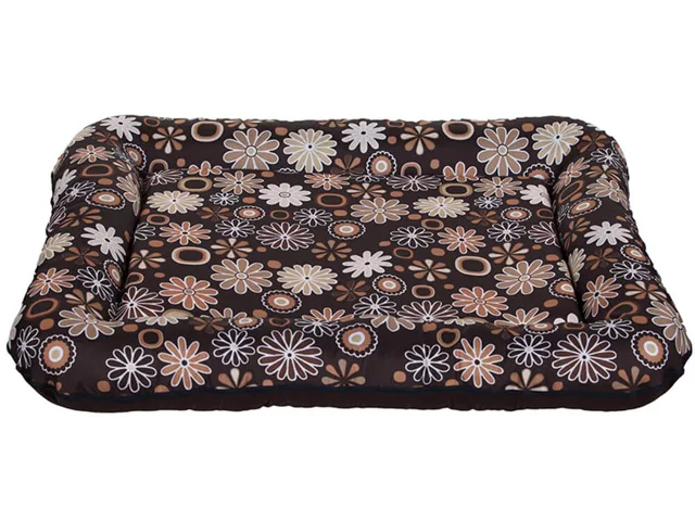 Vsepropejska Washable květinová matrace pro psa na ZIP Barva: Hnědá, Rozměr (cm): 85 x 75