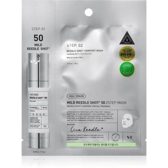 VT Cosmetics Reedle Shot 50 2-Step Mask intenzivní obnovující maska pro dvoufázové ošetření pleti 26.5 g
