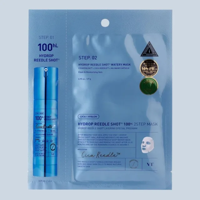 VT - Hydrop Reedle Shot 100hl 2 Step Watery Mask - Hydratační hydrogelová maska -  27 g + 1,5 g