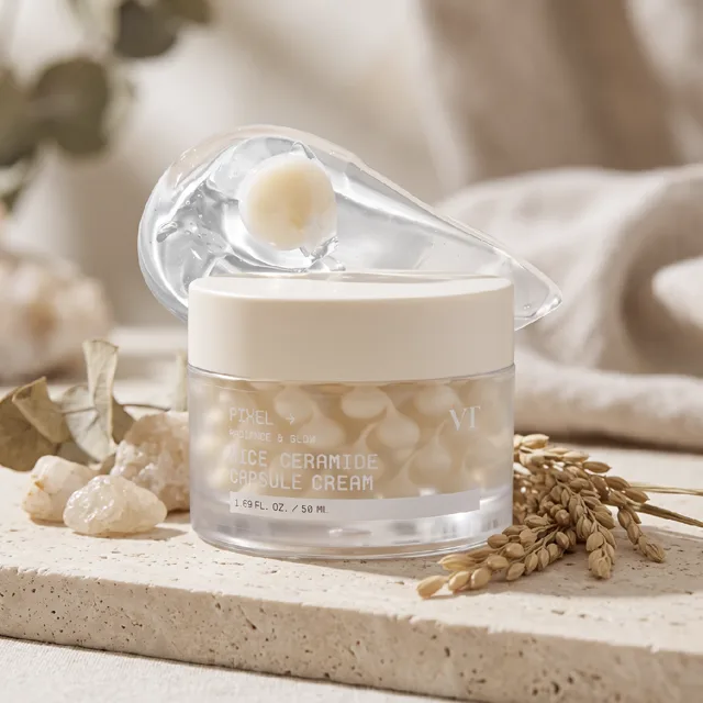 VT - Rice Ceramide Capsule Cream - Regenerační krém s rýžovým extraktem, ceramidy a kapslemi - 50 ml