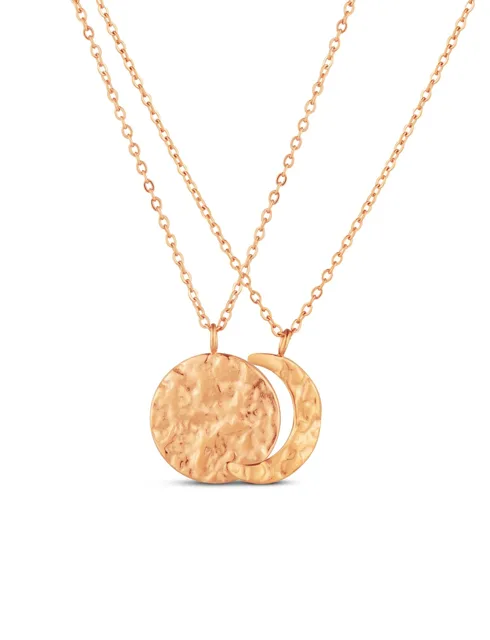 Vuch Set náhrdelníků Měsíc Lunara Rose Gold (2 náhrdelníky)