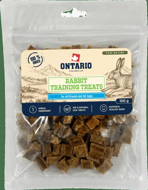 Výcvikové pamlsky Ontario Pure Nature králičí 100 g