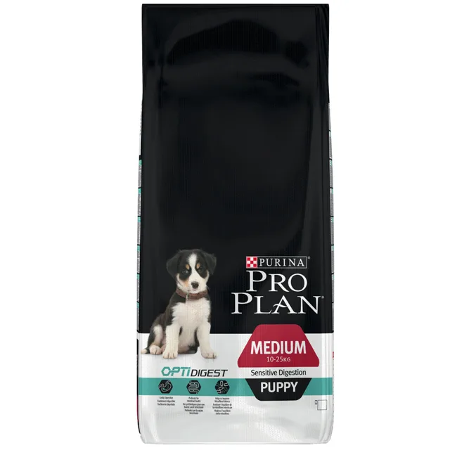 Výhodná balení PURINA PRO PLAN - Medium Puppy Sensitive Digestion Jehněčí & rýže (2 x 12 kg)