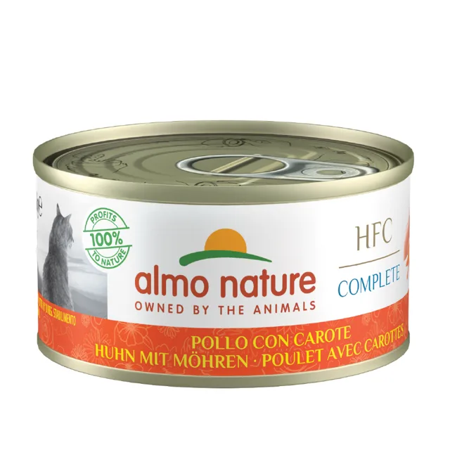 Výhodné balení Almo Nature HFC Complete 12 x 70 g - kuře s mrkví