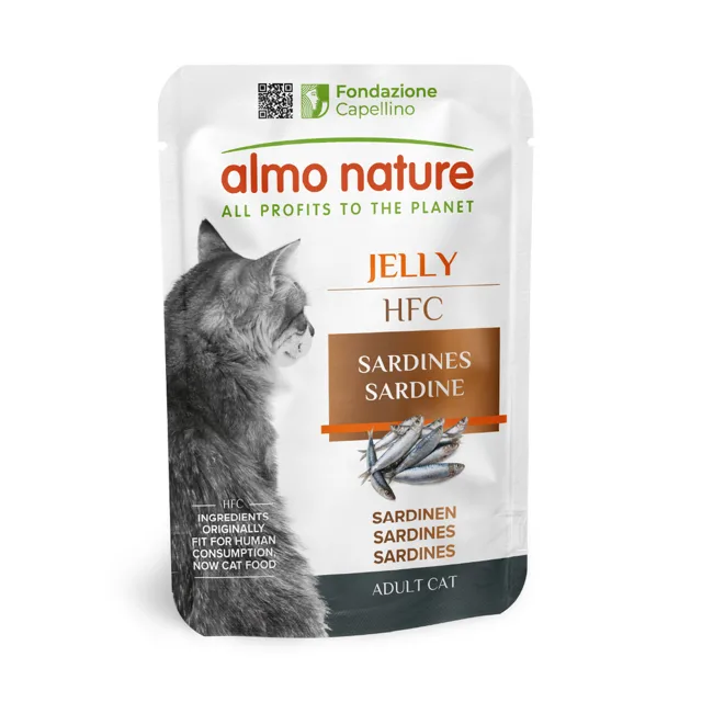 Výhodné balení: Almo Nature HFC Jelly kapsička 24 x 55 g  - sardinky
