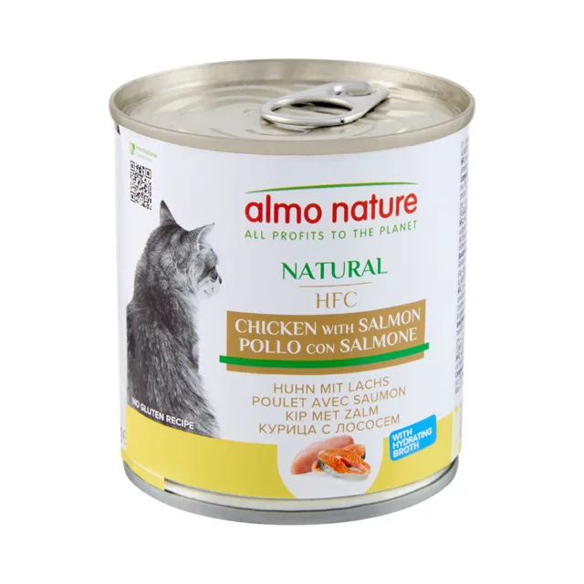 Výhodné balení Almo Nature HFC Natural 24 x 280 g - Kuře & losos
