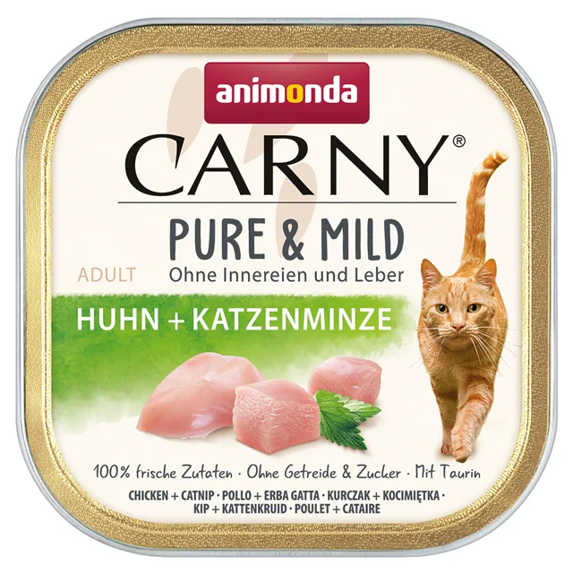 Výhodné balení animonda Carny Adult Pure & Mild 2 x 32 ks (64 × 100 g) – kuřecí + krevety