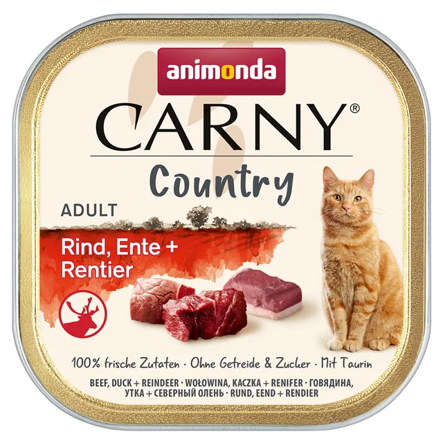 Výhodné balení animonda Carny Country Adult 64 x 100 g - kuřecí, telecí, srnčí