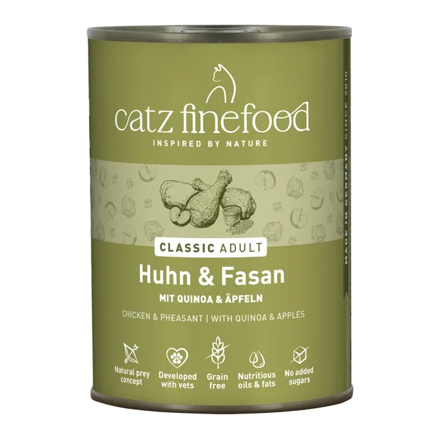 Výhodné balení catz finefood 12 x 400 g - kuře & bažant