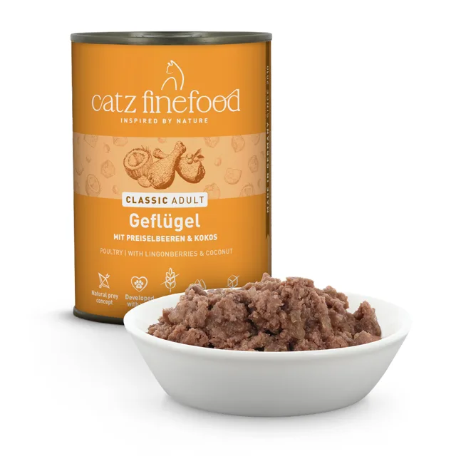 Výhodné balení catz finefood 12 x 400 g - losos & drůbeží