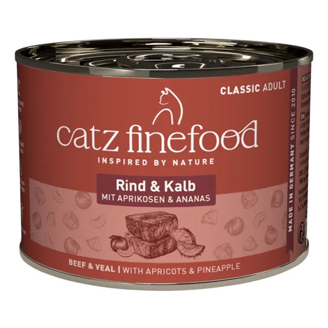 Výhodné balení catz finefood 24 x 200 g - hovězí a telecí