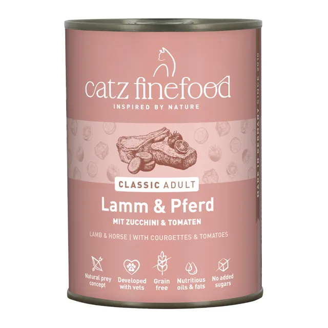 Výhodné balení catz finefood 24 x 400 g - Jehněčí & koňské