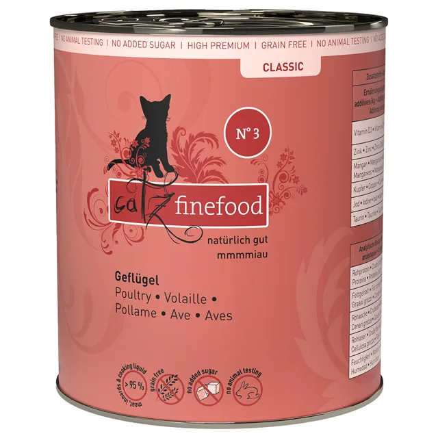 Výhodné balení catz finefood 24 x 800 g - losos a drůbeží