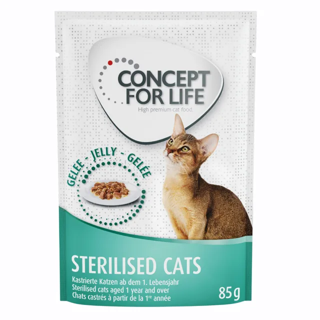 Výhodné balení Concept for Life 48 x 85 g - Sterilised Cats v omáčce